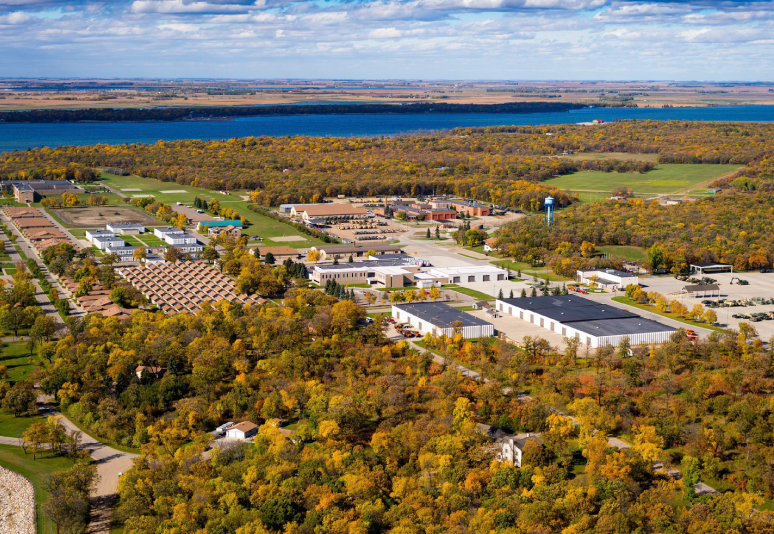 An aerial view of Camp Grafton