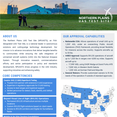 Preview of the NPUASTS one-sheet document