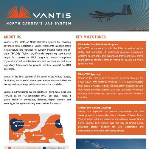 Preview of the Vantis one-sheet document