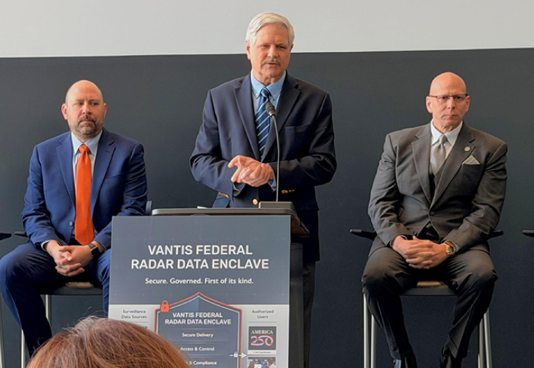 Senator John Hoeven announcing the Vantis Federal Radar Data Enclave